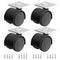 1.5 Inch Furniture Caster Wheels Set of 4, Plastic Casters for Carts, Baby Bed, Kitchen, Cabinet, Table