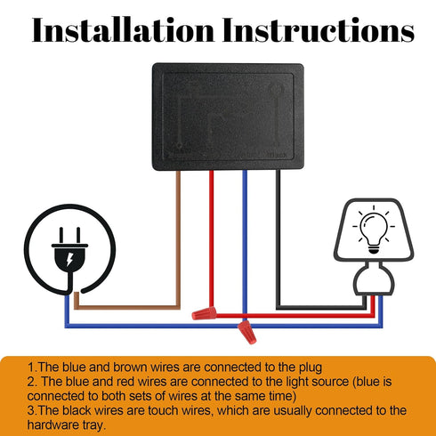 LifCratms 1 Pack Dimmer 3 3 Dimming Dimmable Bulbs Touch Switch, Way Touch Lamp Control Module with Levels Function