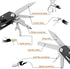 Poeland Multitool Pliers Set Stainless Steel Screwdriver Tool with 11 Screwdriver Bits Black by Poeland
