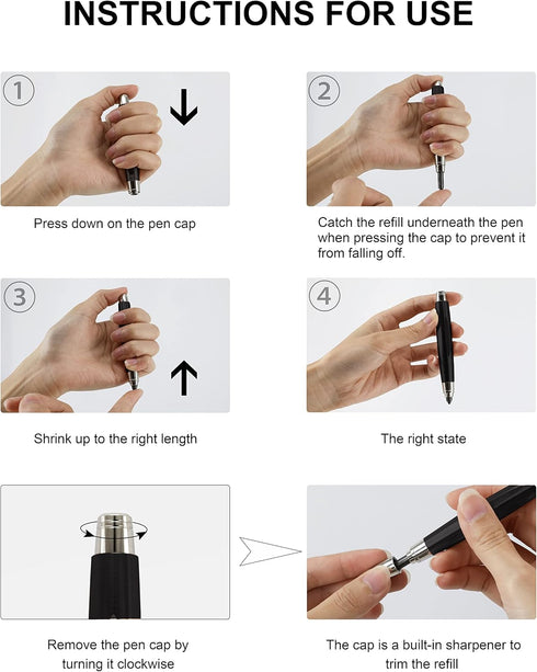 WSD Sketch Up 5.6mm Mechanical Pencil with Built Sharpener - Mechanical Clutch (Black)