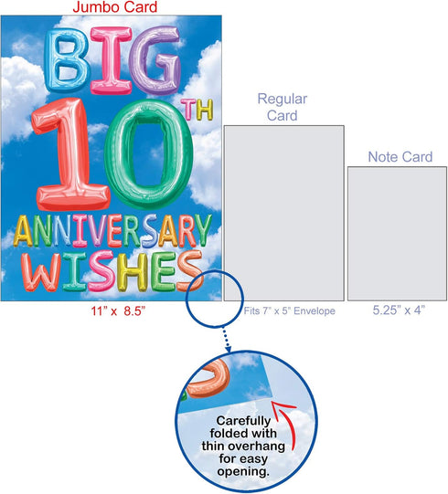 NobleWorks 40th Jumbo Birthday Greeting Card - Funny Card for 40 Year Olds, Milestone Notecard (8.5 x 11 Inch)