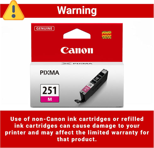 Canon CLI-251 Genuine Magenta Ink Tank, Compatible with MG6320, IP7220, MG5420, MX922, MG5520, MG6420