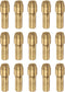 15pcs Brass Collet 0.5mm Brass Drill Chucks Mini Electric Grinder Quick Change Drill Chuck Bit Sets for Rotary Tools,