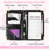 Server Book, Cute Server Books for Waitress, PU Leather Serving Book with Zipper Pocket & Pen Holder, Waitress Books