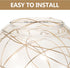65-70mm UKCOCO Round Sphere Glass Globes for Light Fixtures Replacement Clear Bubble Glass Globe Lampshade Covers