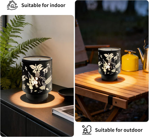 Bulb (Hummingbird) Battery Operated Table Lamp, Cordless Lamps for Home Dcor, Nightlight with LED with Timer for Living