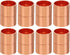 PATIKIL 15mm ID Copper Coupling Fittings, 12 Pcs Rolled Tube Stop Straight Pipe Fitting for HVAC Plumbing