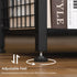 Lerliuo Pure Black Printer Table - 3 Tier Industrial Wood Stand with Fabric Drawer, Modern Tall End Table