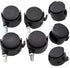 LivGrain 4 Set M8 Pieces Furniture Caster Wheels with Brakes, Stem Swivel Castors for Coffee Table Restaurant Cart