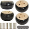2 Inch Wood Sofa Furniture Legs Round Black Bun Feet 2 Inch