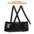 Ergodyne ProFlex Back Support Brace, 8" Spandex Belt, Adjustable, Removable Straps, Small, Black, 100