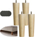 Generic 4PCS Wooden Furniture Legs, Replacement Solid Wood Sofa Legs, with Pre Drilled