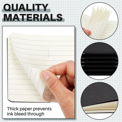 Outus 15 Pcs Pocket Notebook, Mini Journal 2.5 x 4, Kraft Paper Softcover Notepad for Students and Travelers