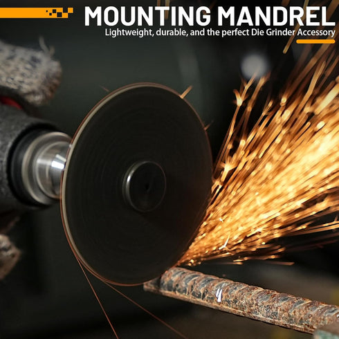 Cut-Off Wheel Mounting Mandrel Holder, 3/8" & 1/4" Arbor Hole with 1/4" Shaft for Die Grinder Accessories