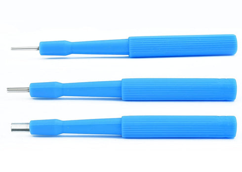 Set 10 (3 mm) Disposable Biopsy Punch Curettes - of - Sterile Biopsy Dermal Punch Curette for Piercing with Protective