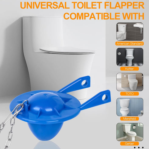 Toilet Flapper Replacement Kit, 2 Inch Universal Toilet Tank Flapper for American Standard, Kohler, Fluidmaster