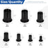 Glarks 320Pcs M3 M4 M5 M6 M8 M10 M12 Set Metric Rivet Nuts Kit Rivet Nuts Black Zinc Plated Carbon Steel Flat Head