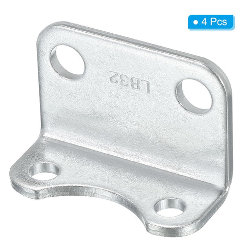 PATIKIL Air Cylinder Connecting Pneumatic Rod Splint Mounting Bracket, 4 Pack for 32mm Cylinder Dia. Installation Stand