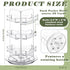 Spiareal Spinning Clear Business Card Holder, 3 Tier Rotating Display Stand for Appointment Cards, Acrylic Stand for
