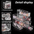 JforSJizT Clear Washi Tape Box Organizer, 4 Drawer Divider for Masking Tape, DIY Sticker Roll, Storage for Pens and More