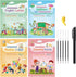 Magic Ink Reusable Copybooks for Kids, Handwriting Workbooks with Template Design Aid (4)