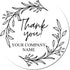 Packages 1-5/8" Pre-Inked Professional Thank You Stamp for Business & Personal Use | Elegant Custom Round Gratitude