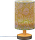 Amooorous Elegant Paisley Floral Silver Olive Green USB Table Lamp Baby Night Light for Hurricane Table Lamps for Girls