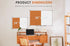 Dry Erase Board Cork Board Combo, 24"x18", Magnetic White Board and Bulletin Pin Board, Silver Frame