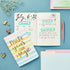 Paper Junkie 6 Pack Inspirational Notebooks, A5 Motivational Soft Cover Journals, Watercolor Designs, Gift Set