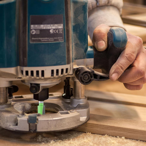 2pcs 1/4" Spoilboard 21/32" (17mm) 5/8" (16mm) HARFINGTON Bottom Cleaning Router Bits Shank Carbide Tipped Surfacing
