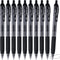 Retractable Black Ink Gel Pens, 10 Pack, Quick Dry 0.5mm Fine Point Premium Rolling Ball Gel Pens for Office School