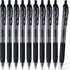 Retractable Black Ink Gel Pens, 10 Pack, Quick Dry 0.5mm Fine Point Premium Rolling Ball Gel Pens for Office School