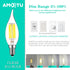 AMDTU 4000k Dimmable LED Chandelier Light Bulbs, 6 Pack, E12 Daylight White, 6W 60Watt Equivalent for Kitchen, Dining
