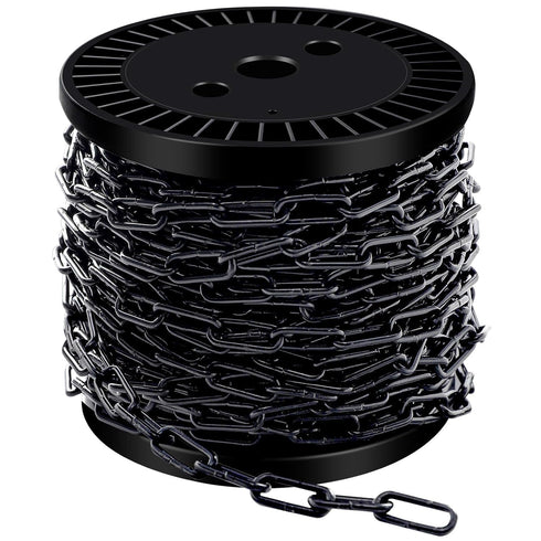 50 ft 1/12" Metal Hanging Chains Fixture Chain Decorative Black Chain Light