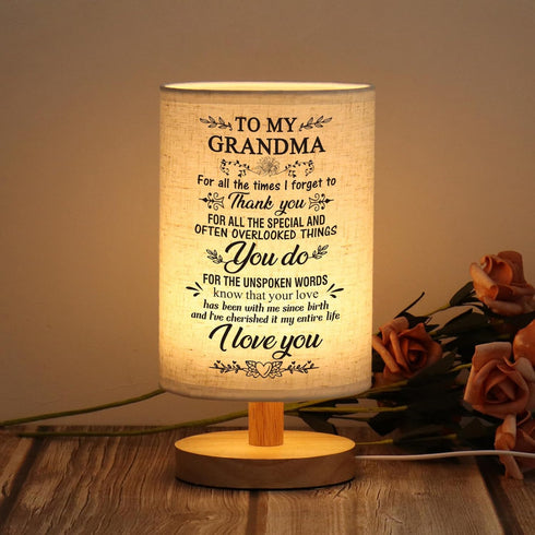 WSYEAR Grandma Birthday Gifts from Grandchildren - Best Table Lamp Gifts for Grandma's Birthday