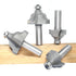 4Pcs Bits,1/2" Shank,3/4",7/8",1-1/8",1-1/4" Wavy Edge Molding Router Cutting Height for Wood Table Edging,Picture