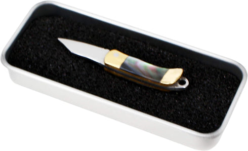 Miniature Gadgets Pocket Knife, Eastern Delights EDC Ultra Small Multifunction Cutting Tool, Black Shell