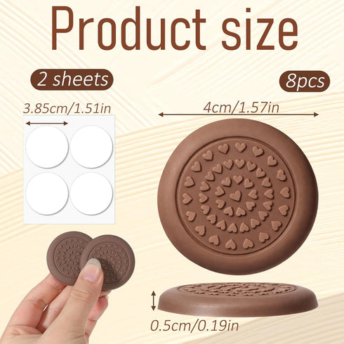 FdcZeyxior 8 Countertops Pcs Anti Slip Cutting Board Pads, Self-Adhesive Silicone Stabilizer Feet for Secure Grip