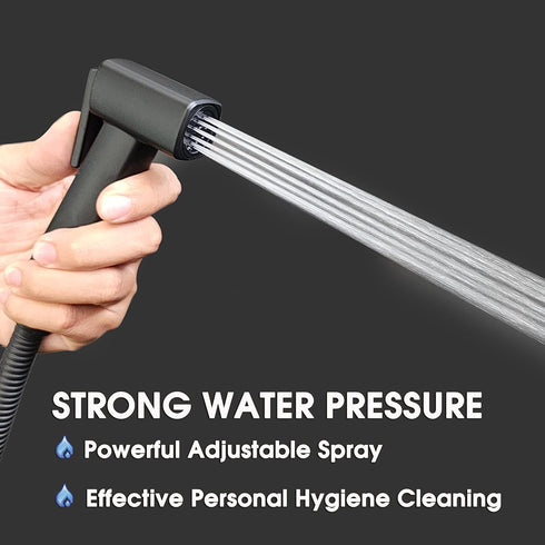 Set, Handheld Bidet Sprayer for Toilet, Lockable Push Button, High Pressure Bathroom Sprayer, Cloth Diaper & Personal