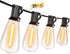 25FT Outdoor String Lights, Waterproof Patio Lights with Shatterproof ST38 Vintage Edison