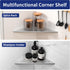304 12" Corner Shower Shelf, Stainless Steel Brushed Recessed Bathroom Shelf, Grout in Shelf for Tiled Wall, Large Size
