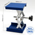 Lab Jack Stand Platform 4" x 4", Mini Laboratory Support Stand Manual Scissor Lab Lift Lifting, Max. Support 5KG Weight, 145mm Height, Aluminum, Blue