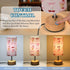 MOOCG 3 Dimmable Ice Cream Cute Bows Touch Control Table Lamp with Fabric Shade, Color Temperatures LED Desk Lamp, Eye