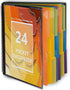 Binditek 1 Pack Poly Project Organizer, 24 Pocket with 12 Dividers, Heavy-Duty Folder, Letter Size, Office Supplies