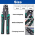 Tnisesm Wire Crimping Tool 26-10 AWG, Crimping Pliers with Stripper Cutter for Open Barrel Terminals