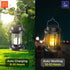 FriutShine 2 Pack) Solar Lantern Outdoor Indoor Use Hanging Solar Lights with Realistic Flickering Flameless Candle