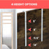 Over-The-Door Hooks, Heavy Duty Metal for Thick Doors, Adjustable Hooks for Perfect Height & Fit - 1.6'' - 1.8'' Door