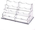 Clear Acrylic Business Card Holder Display for Desk - 3 Tier 6 Slot Stand, Holds 300 Cards - 1 Pack