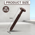 Blulu 60 3 Inch Pcs Vinyl Shutter Fastener Window Panel Peg Lok Pin Pegs Screws Shutter Spikes Anchor (Federal Brown)