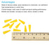MECCANIXITY Silicone Rubber Tapered Plug 3mm to 7mm Solid Yellow for Laboratory Use, Powder Coating, 50 Pieces